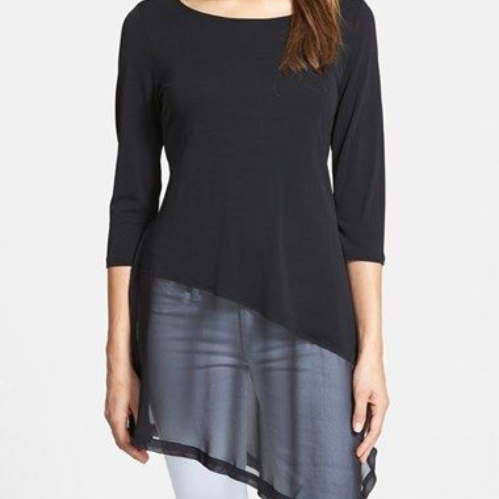 Eileen Fisher Assymetrical Shirt Sz L